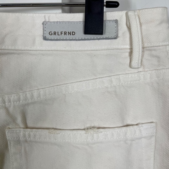 GRLFRND‎ Blare White Jean Skirt, Larchmont Ivory, 30 - Picture 6 of 13